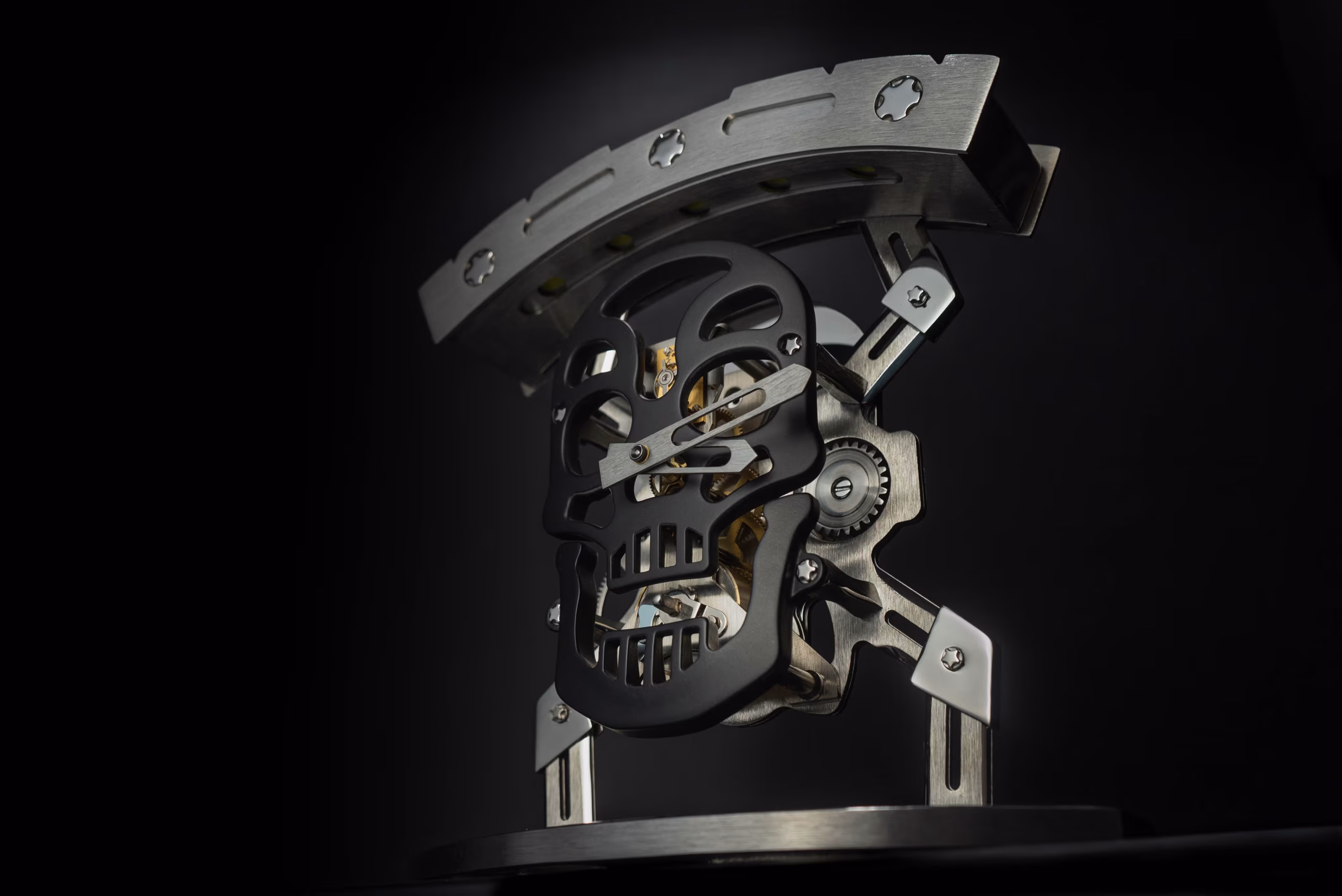 Skull Black mate Mechanical Lamp 3_4