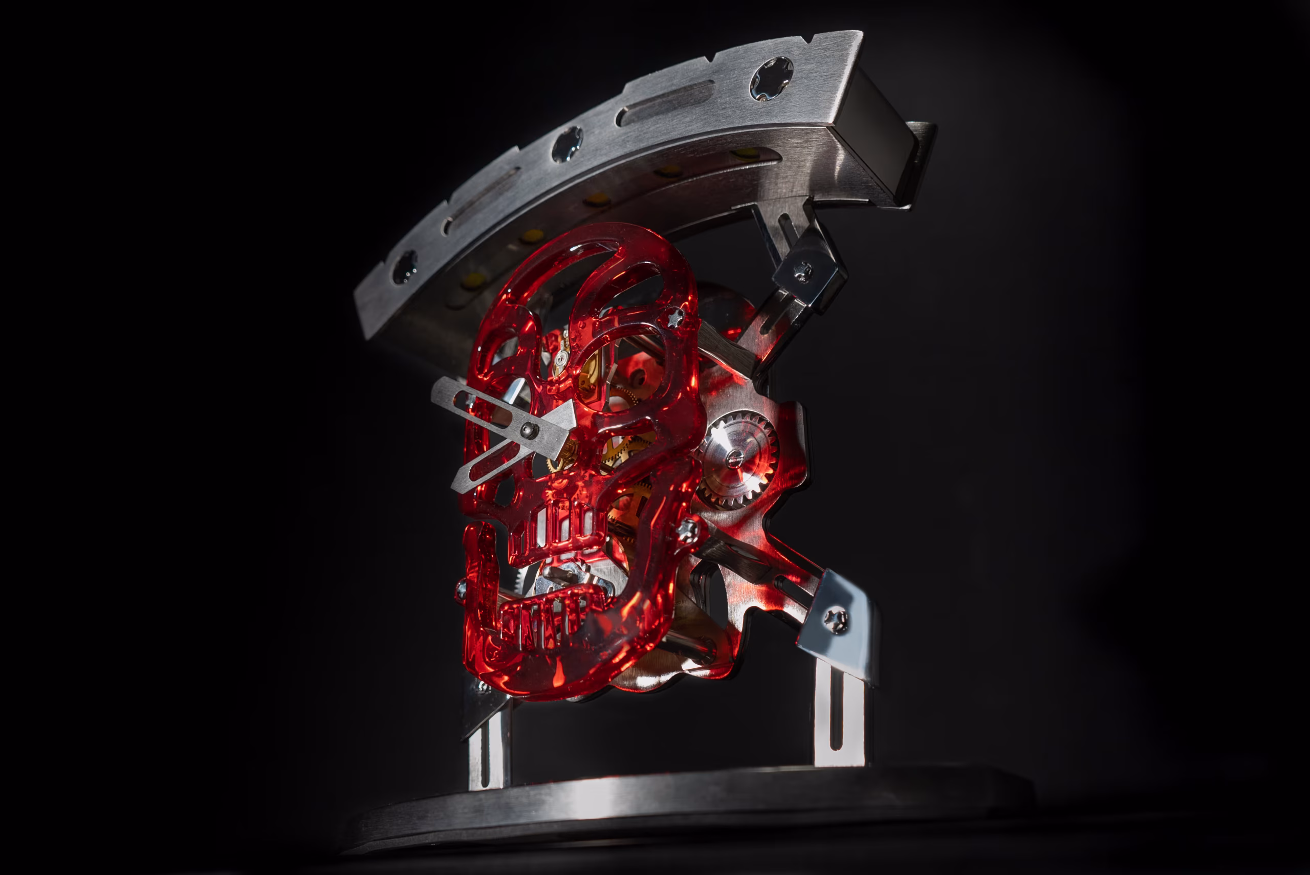Skull Red resin Mechanical Lamp 3_4